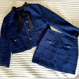 2 Piece Tweed Set (Skirt + Jacket)